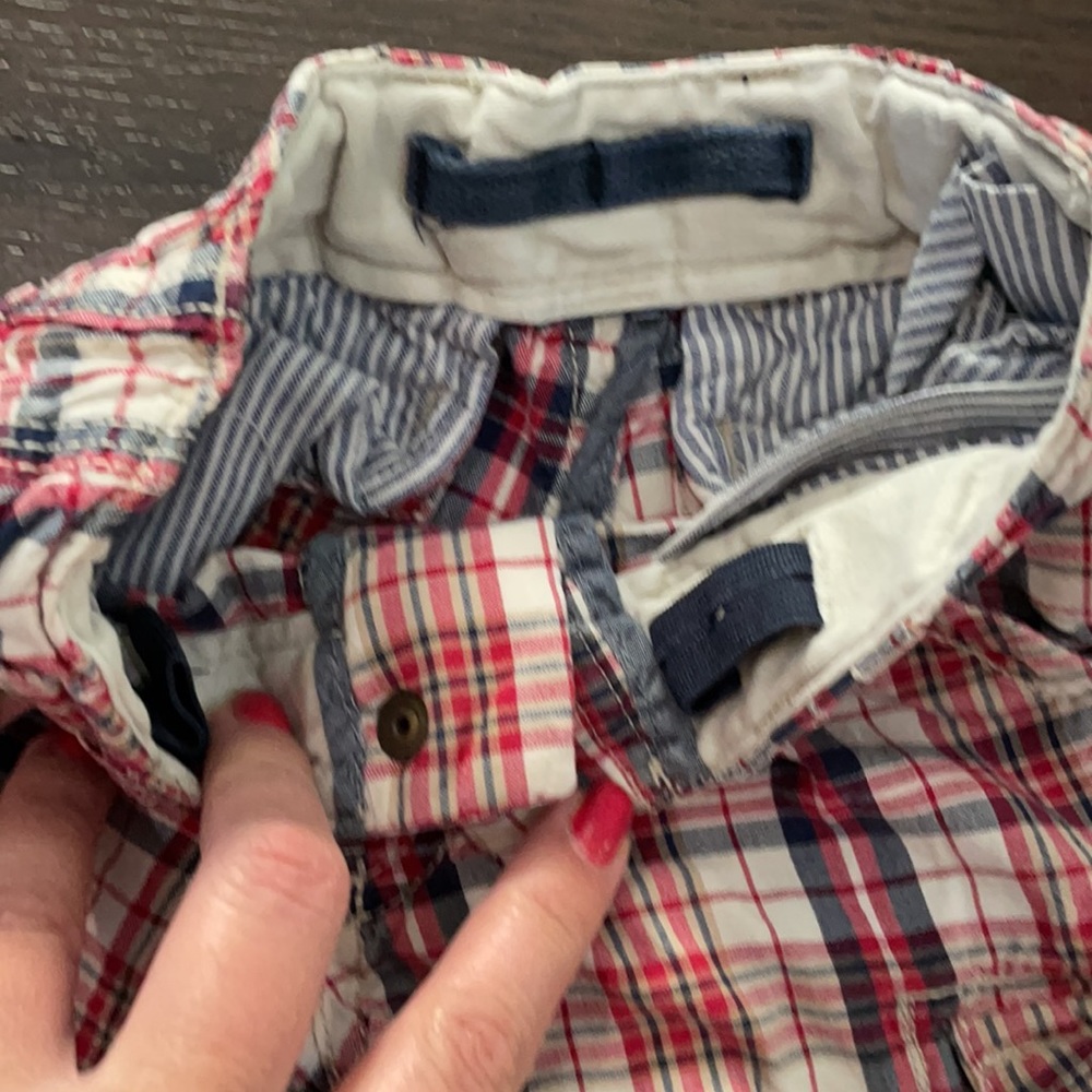 Lot set boys 3t shorts chambray old navy red white blue gap kids bundle - Picture 3 of 8